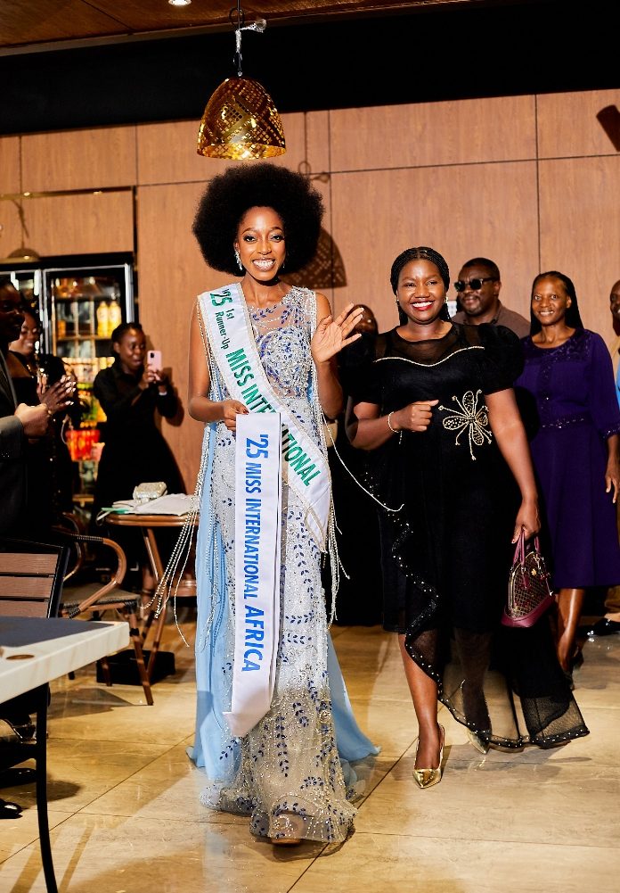 Yollanda Chimbarami at her homecoming dinner in Harare