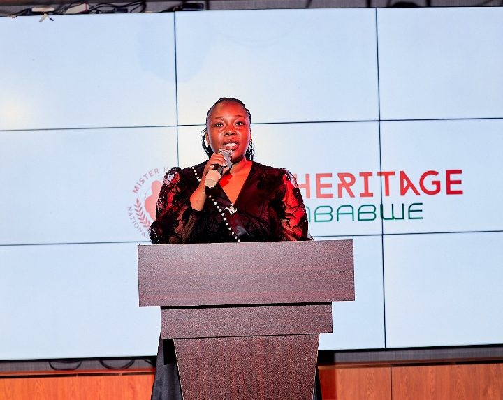 Yollanda Chimbarami speaking at a public homecoming event in Harare