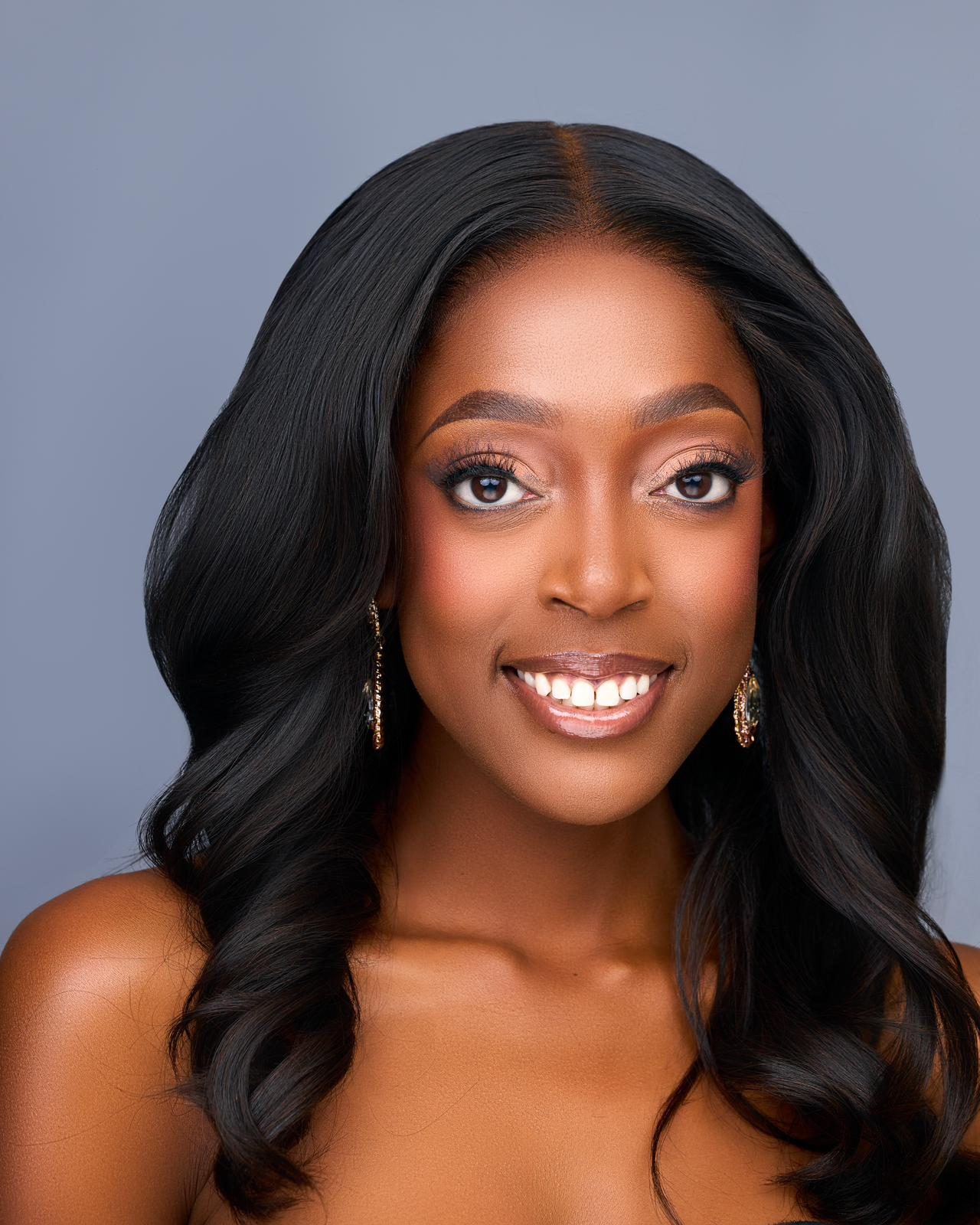 Yollanda Chimbarami, Miss International Africa 2025, photographed in a studio portrait